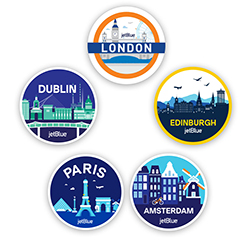 JETBLUE DESTINATION PINS - SERIES 1, EUROPE